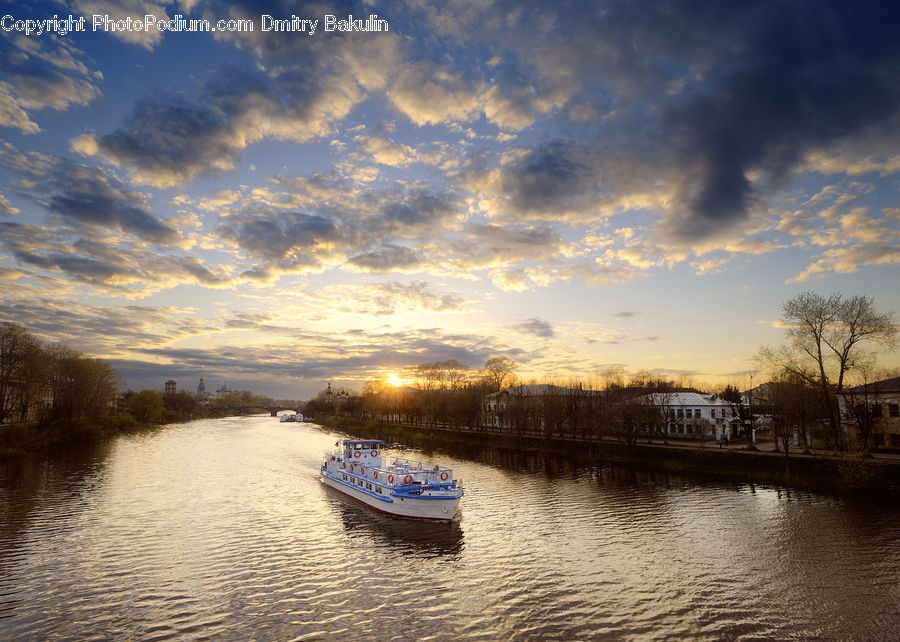 Canal, Outdoors, River, Water, Cruise Ship, Ferry, Freighter