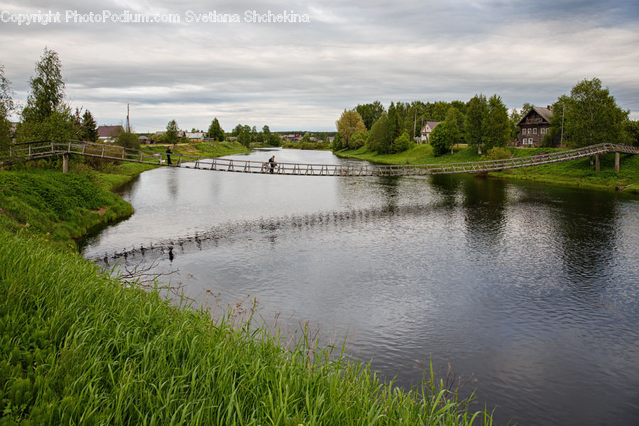 Canal, Outdoors, River, Water, Pond, Landscape, Nature