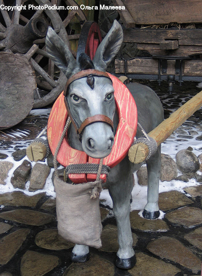 Animal, Donkey, Rock, Engine, Machine, Motor, Bazaar
