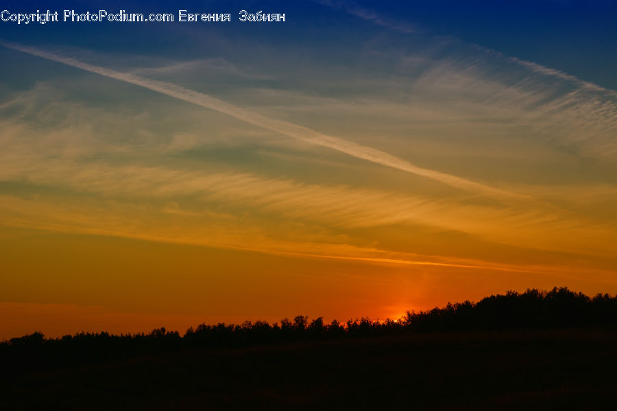 Dawn, Dusk, Red Sky, Sky, Sunrise, Sunset, Azure Sky