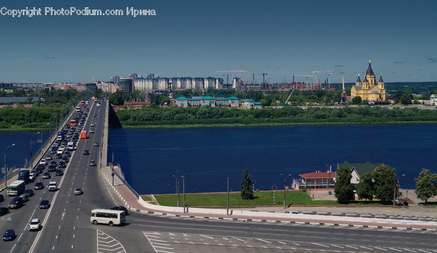 Freeway, Road, Architecture, Cathedral, Church, Worship, Intersection