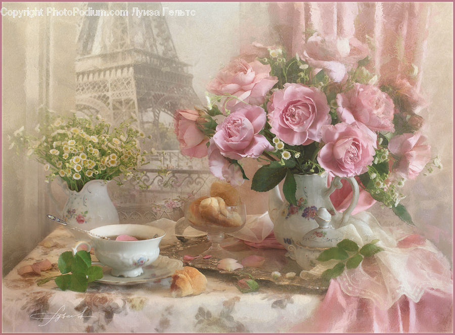 Plant, Potted Plant, Blossom, Flower, Peony, Rose, Floral Design