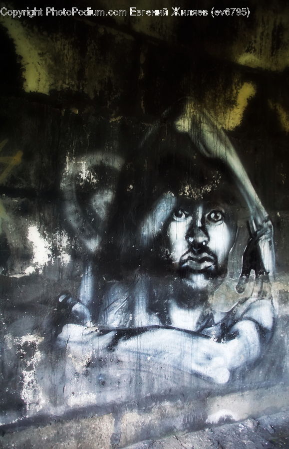 Art, Graffiti, Mural, Wall, Person, Portrait, Selfie