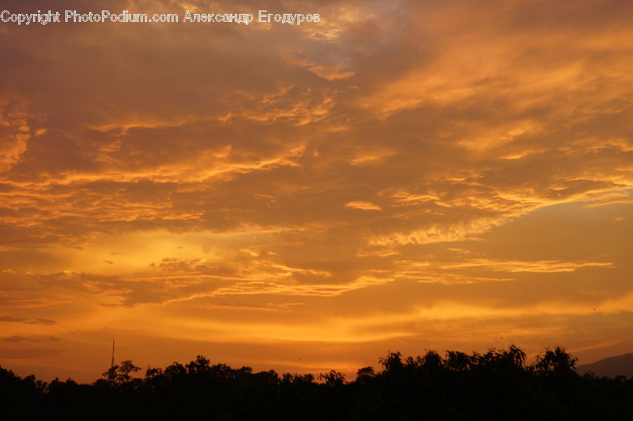 Dawn, Dusk, Red Sky, Sky, Sunrise, Sunset, Azure Sky