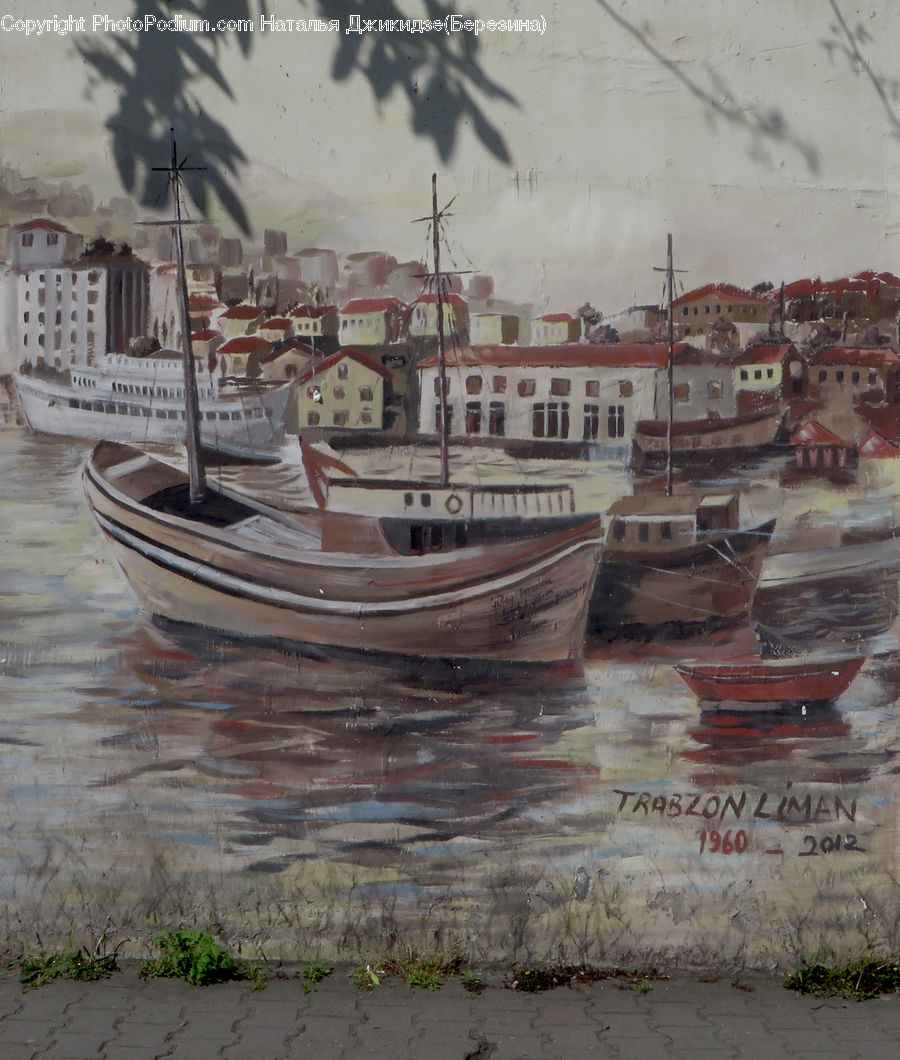 Boat, Watercraft, Dinghy, Art, Painting, Insect, Invertebrate