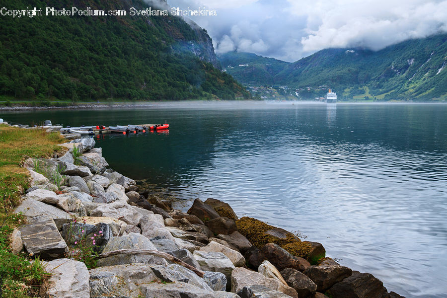 Rock, Lake, Outdoors, Water, Coast, Sea, Creek