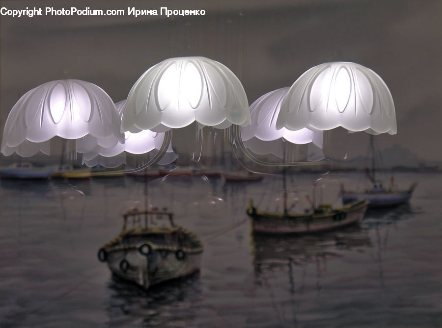 Light Fixture, Lamp, Lampshade, Boat, Dinghy, Auditorium, Lighting