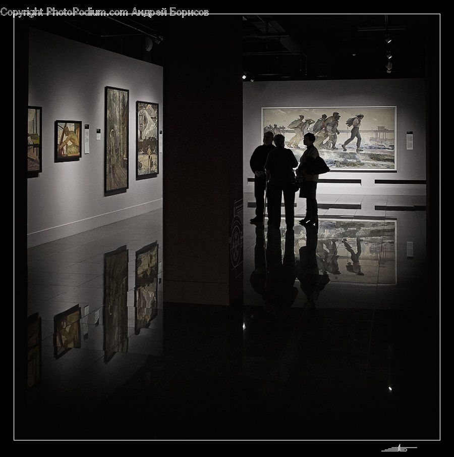 Corridor, Silhouette, Art, Art Gallery, Collage, Poster, Flyer
