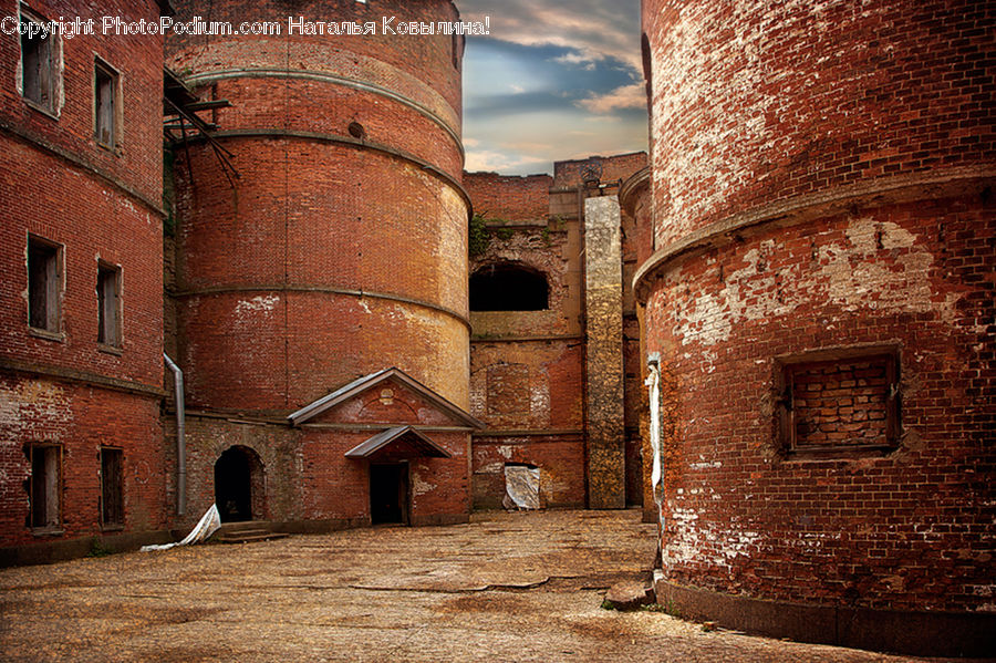 Brick, Castle, Fort, Alley, Alleyway, Road, Street