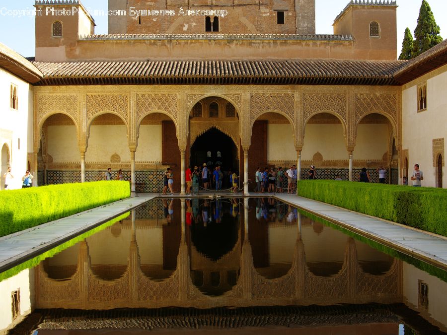Patio, Architecture, Shrine, Temple, Worship, Arabesque Pattern, Arch
