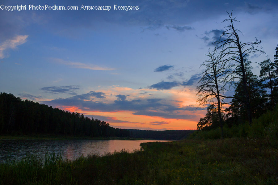 Dawn, Dusk, Red Sky, Sky, Sunrise, Sunset, Landscape