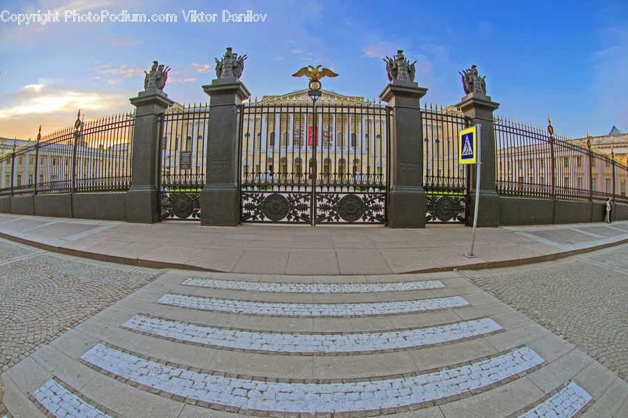 Architecture, Downtown, Plaza, Town Square, Castle, Mansion, Palace