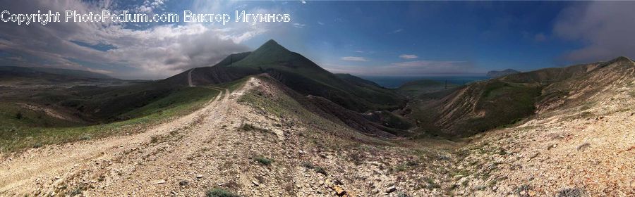 Dirt Road, Gravel, Road, Outdoors, Plateau, Crest, Mountain