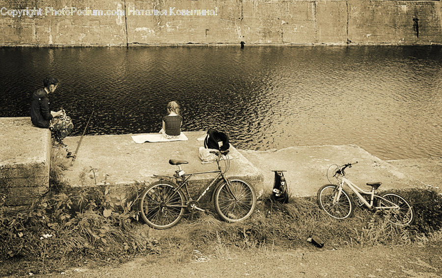 Bicycle, Bike, Vehicle, Mountain Bike, Tricycle, Hug, Kiss
