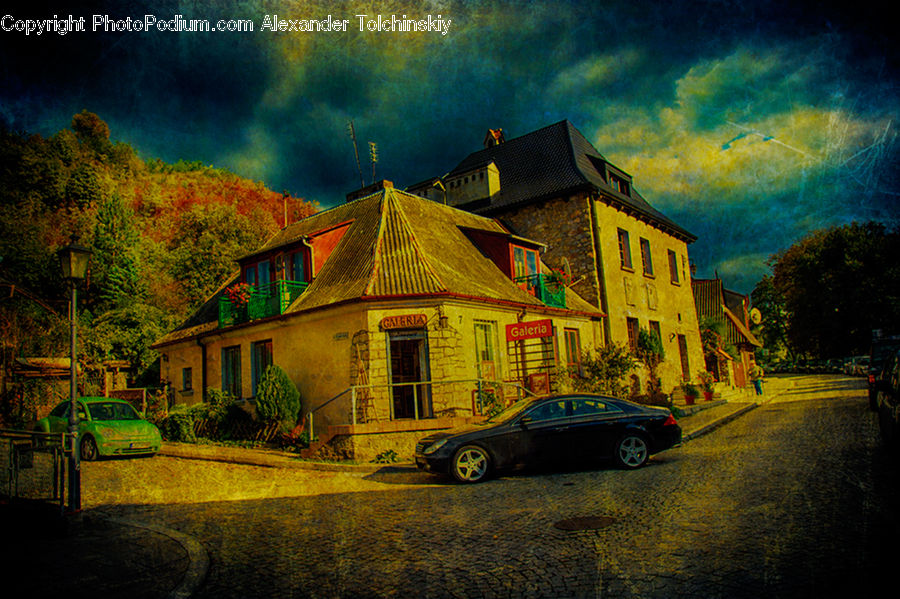 Building, Cottage, Housing, Automobile, Car, Vehicle, Architecture