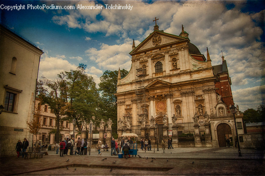 Architecture, Downtown, Plaza, Town Square, Building, Town, House