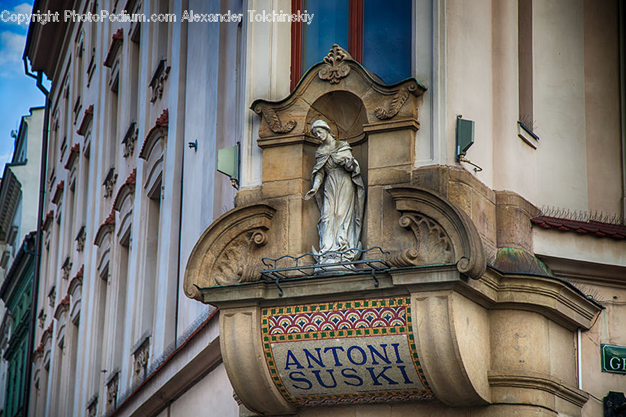 Balcony, Art, Sculpture, Statue, Angel, Archangel, Architecture