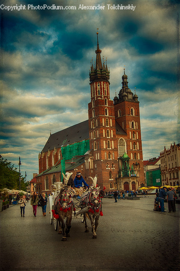 Architecture, Downtown, Plaza, Town Square, Bell Tower, Clock Tower, Tower