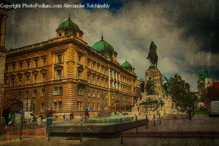 Architecture, Downtown, Plaza, Town Square, Building, Town, Ivy