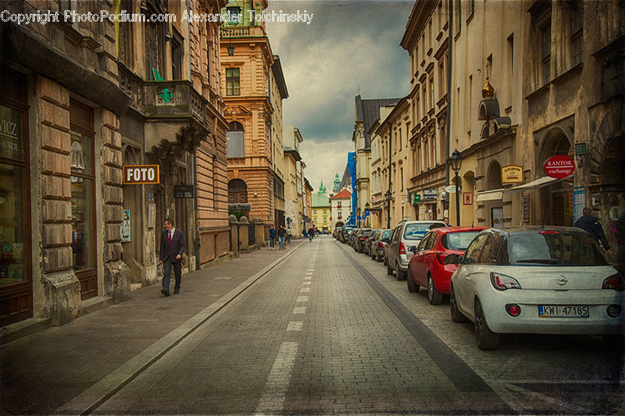 Road, Street, Town, Parking, Parking Lot, Automobile, Car