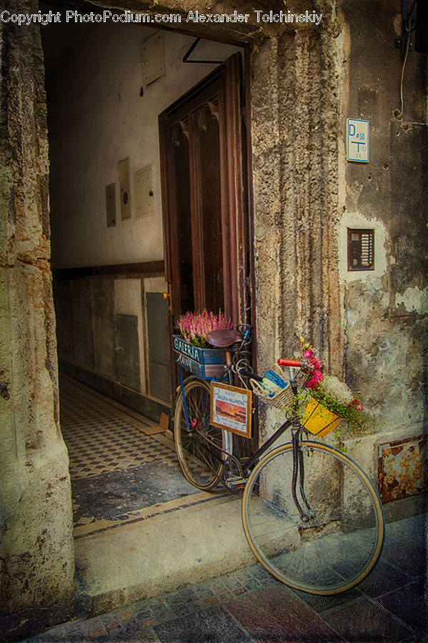 Bicycle, Bike, Vehicle, Barrow, Wheelbarrow, Alley, Alleyway
