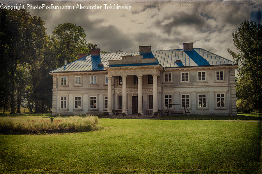 Architecture, Mansion, Building, House, Housing, Bush, Plant