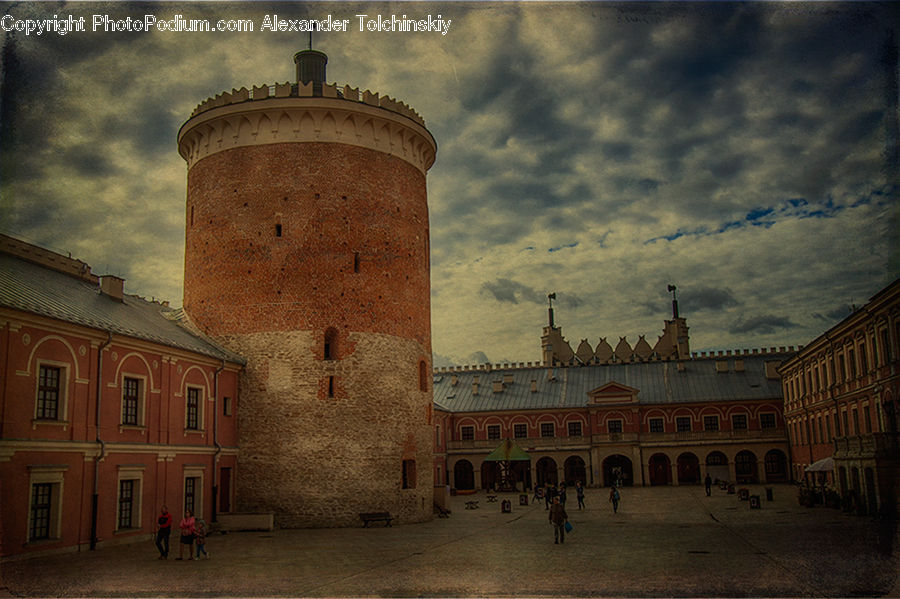 Architecture, Castle, Fort, Downtown, Plaza, Town Square, Housing
