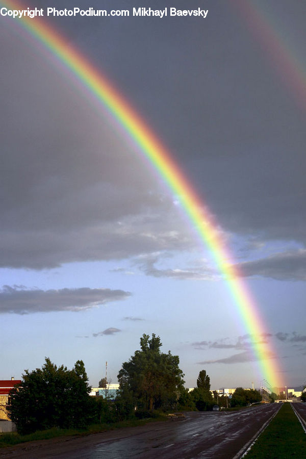 Outdoors, Rainbow, Sky, Road