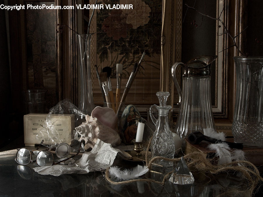 Glass, Lab, Goblet, Cabinet, China Cabinet, Furniture, Dining Room
