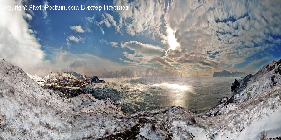 Arctic, Glacier, Ice, Mountain, Outdoors, Snow, Azure Sky