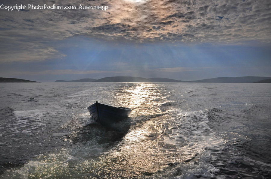Boat, Rowboat, Vessel, Ocean, Outdoors, Sea, Water