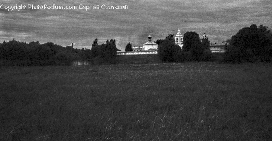 Countryside, Outdoors, Field, Architecture, Housing, Monastery, Mansion