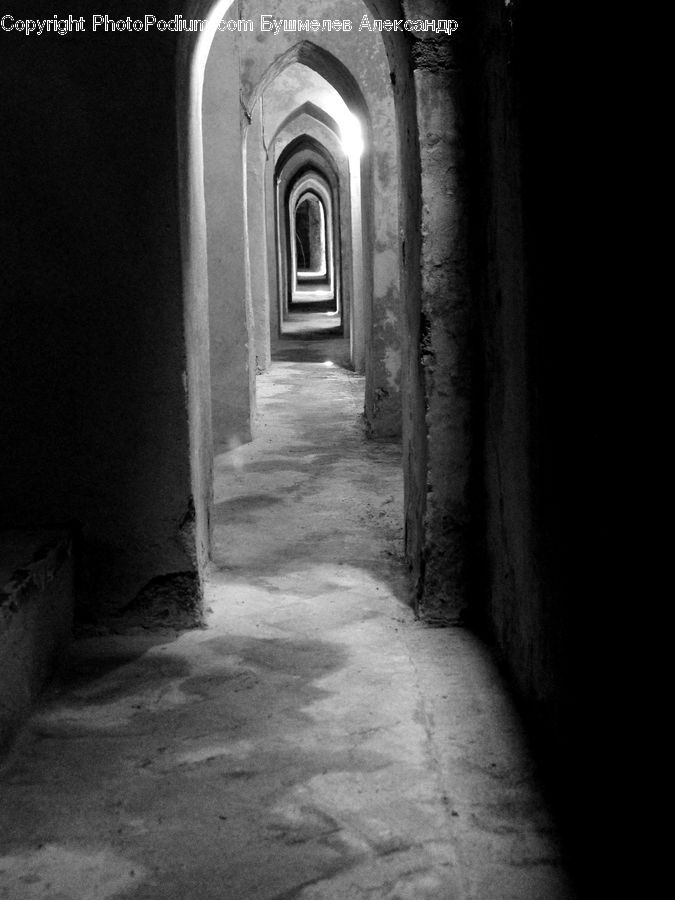 Corridor, Alley, Alleyway, Road, Street, Town, Arch