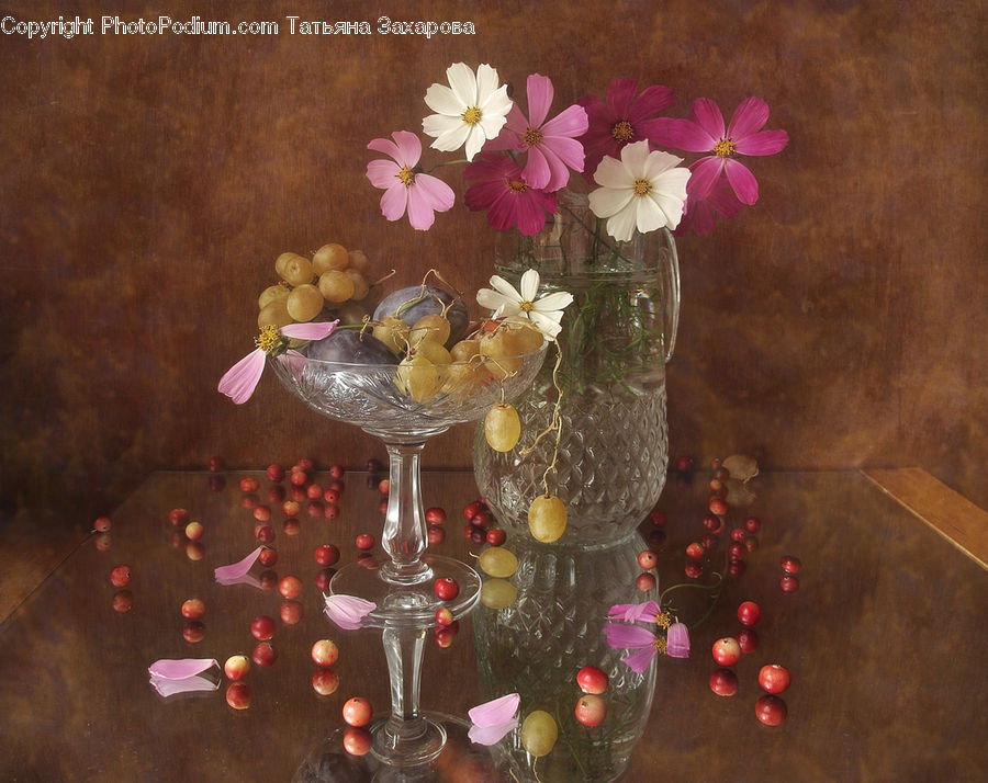Glass, Goblet, Floral Design, Flower, Flower Arrangement, Flower Bouquet, Ikebana