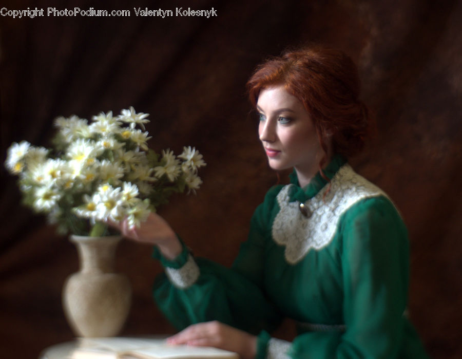 People, Person, Human, Plant, Potted Plant, Jar, Porcelain
