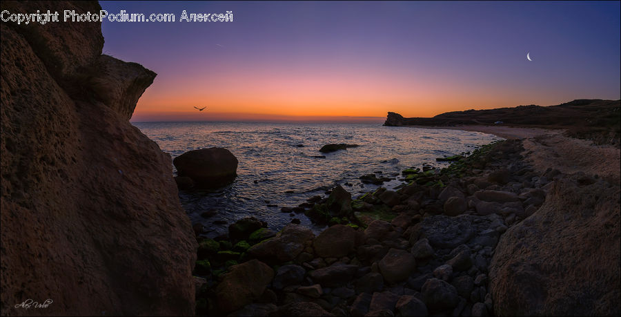 Cliff, Outdoors, Coast, Sea, Water, Cove, Rock