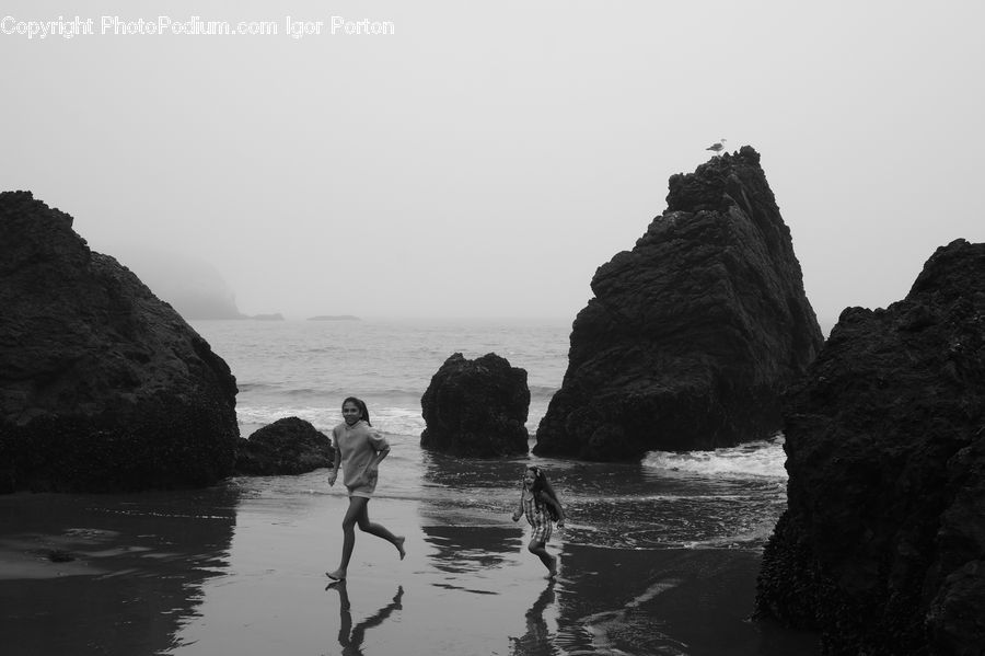 Coast, Cove, Outdoors, Sea, Water, Bikini, Maillot
