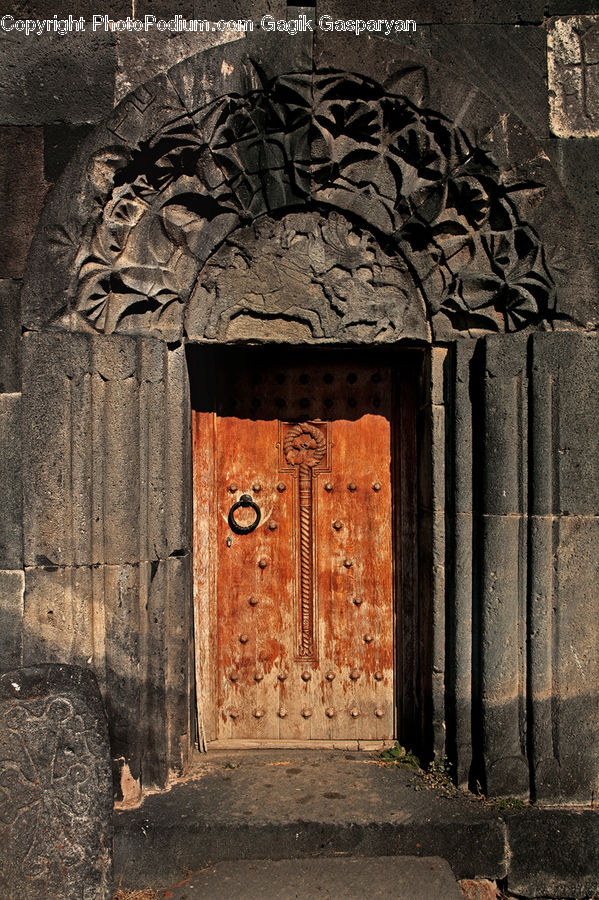 Door, Ruins, Crypt, Dungeon, Bunker, Cobblestone, Pavement