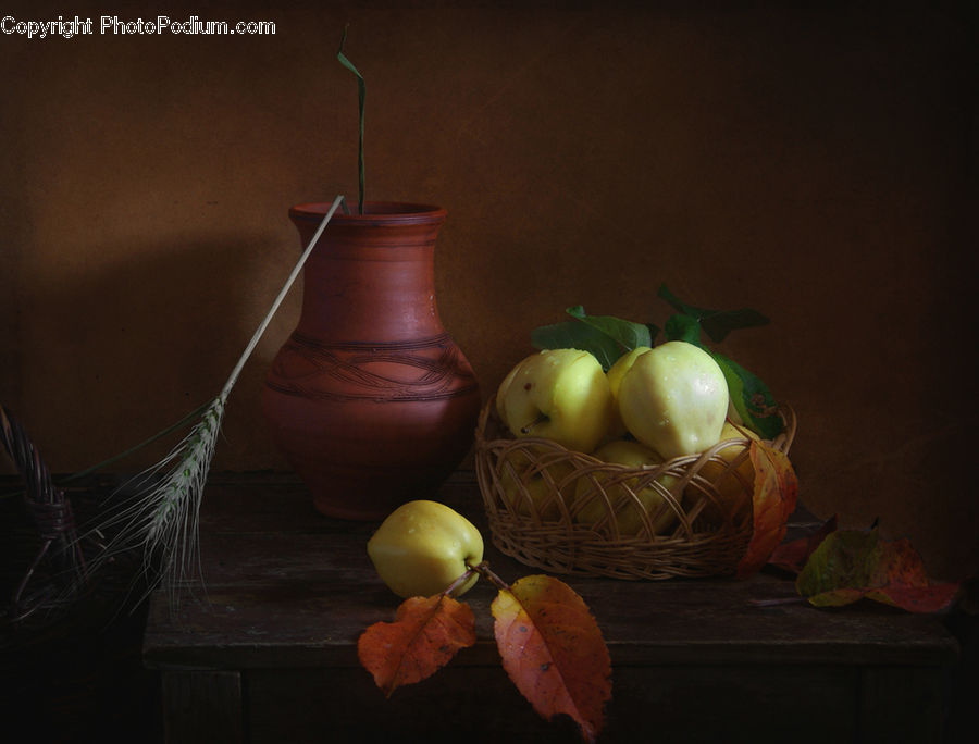 Garlic, Plant, Fruit, Grapes, Basket