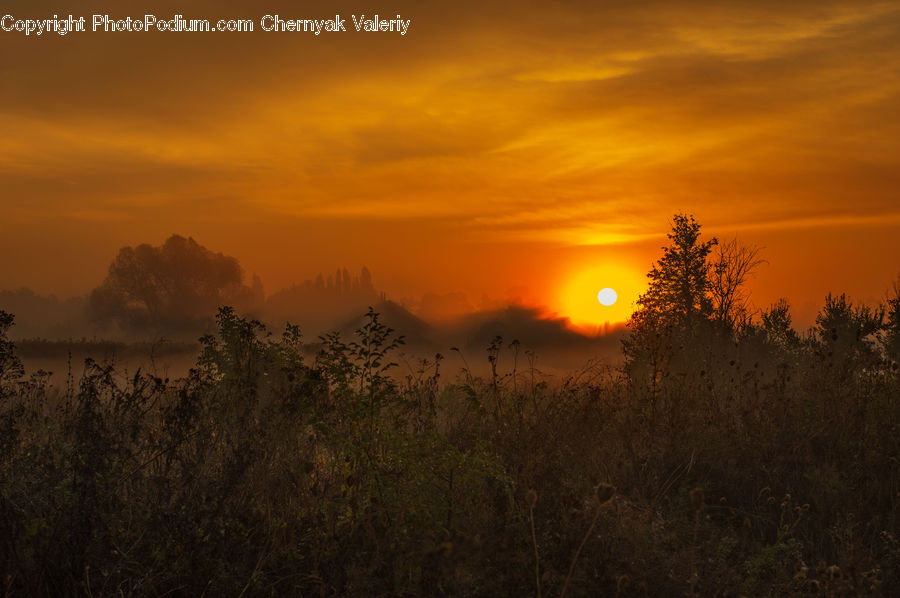 Dawn, Dusk, Sky, Sunrise, Sunset, Red Sky, Outdoors