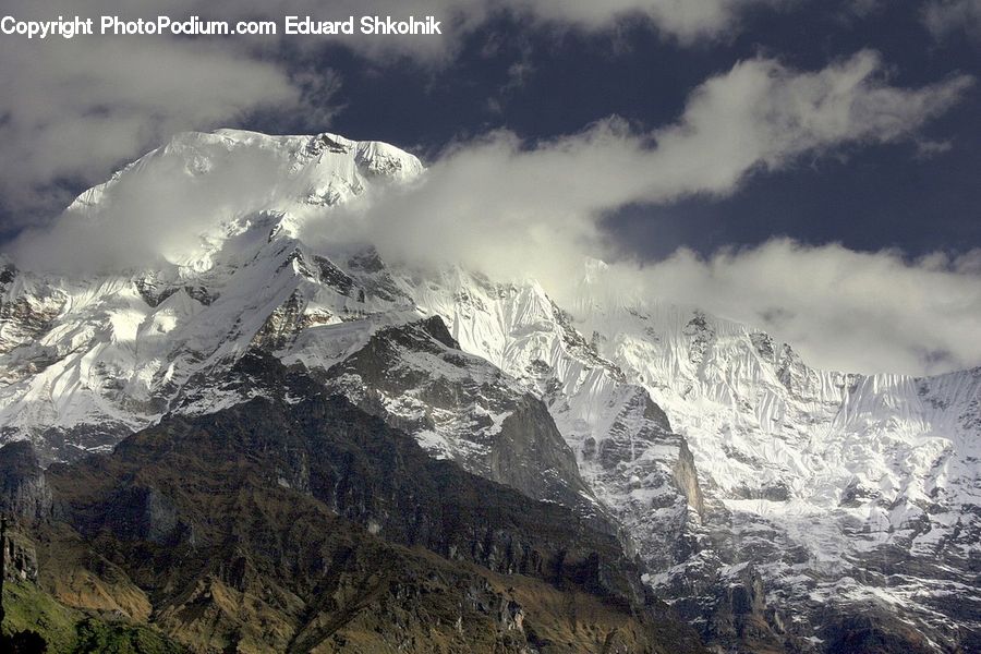 Arctic, Glacier, Ice, Mountain, Outdoors, Snow, Mountain Range