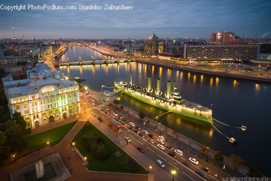 City, Downtown, Metropolis, Urban, Harbor, Port, Waterfront