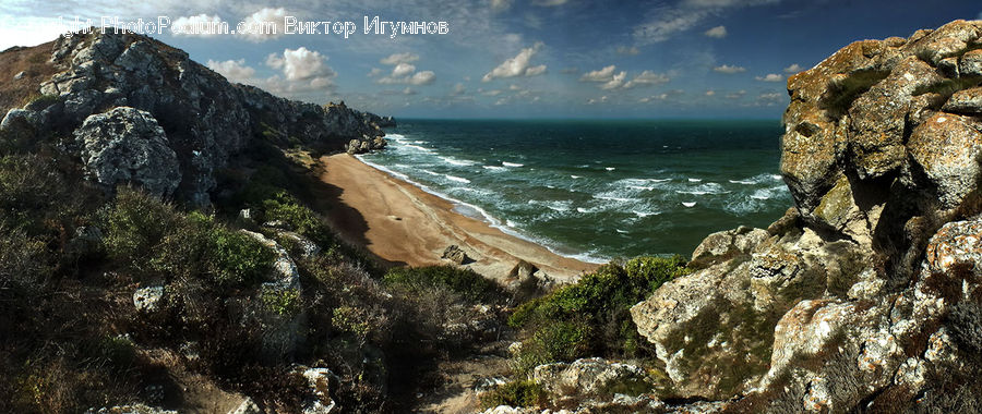 Rock, Cliff, Outdoors, Promontory, Coral Reef, Reef, Sea