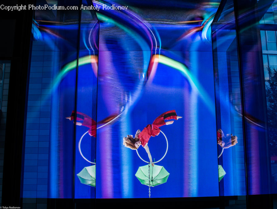 Umbrella, Stage, Performer, Person, Lighting, Flyer, Poster