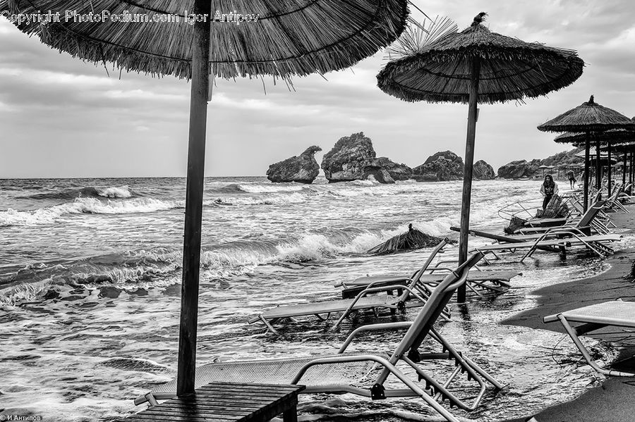Chair, Furniture, Beach, Coast, Outdoors, Sea, Water