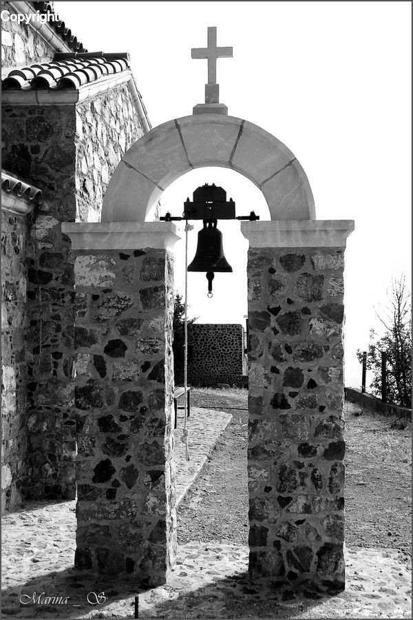 Playground, Swing, Cross, Arch, Column, Pillar, Alley