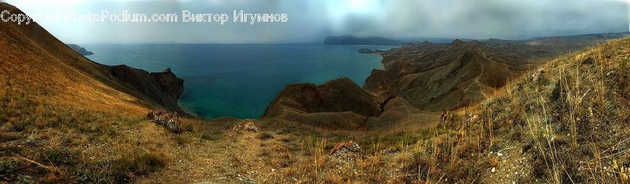 Crater, Bush, Plant, Vegetation, Canyon, Outdoors, Valley