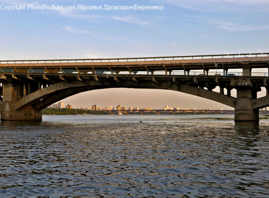 Bridge, Column, Pillar, Dock, Pier, Building, City