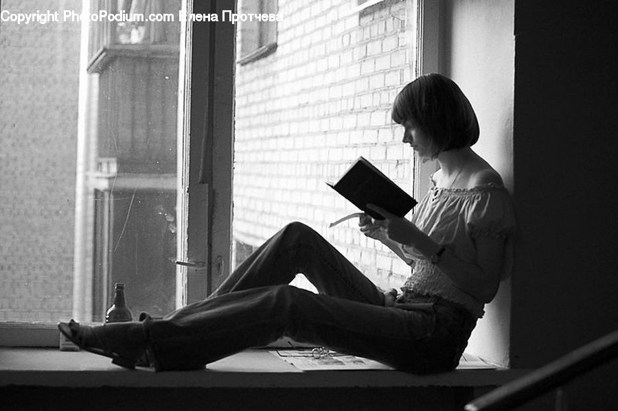 People, Person, Human, Reading, Portrait, Selfie
