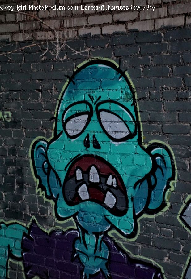 Art, Graffiti, Mural, Wall, Fence, Brick, Rubble